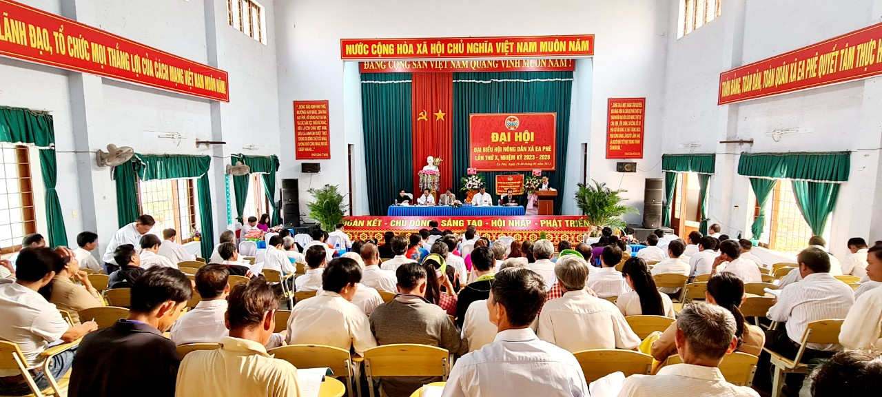 Hội Nông dân xã Ea Phê tổ chức Đại hội lần thứ X, nhiệm kỳ 2023-2028